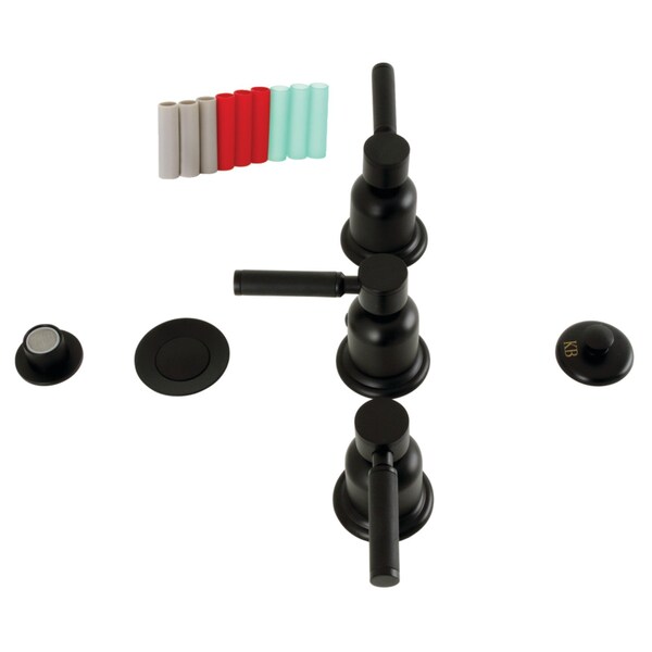 ThreeHandle Bidet Faucet, Matte Black